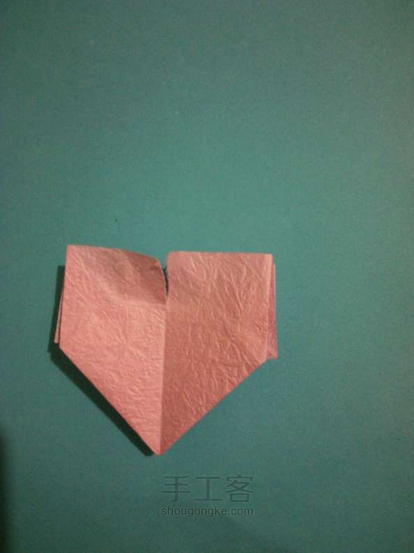 纸折爱心 折纸教程 第6步