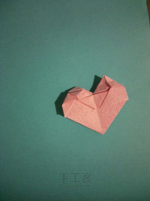 纸折爱心 折纸教程 第7步