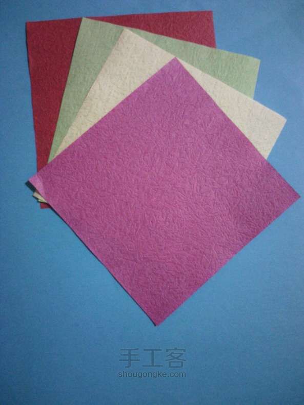 纸折川崎玫瑰 折纸教程 第1步