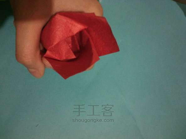 纸折川崎玫瑰 折纸教程 第14步