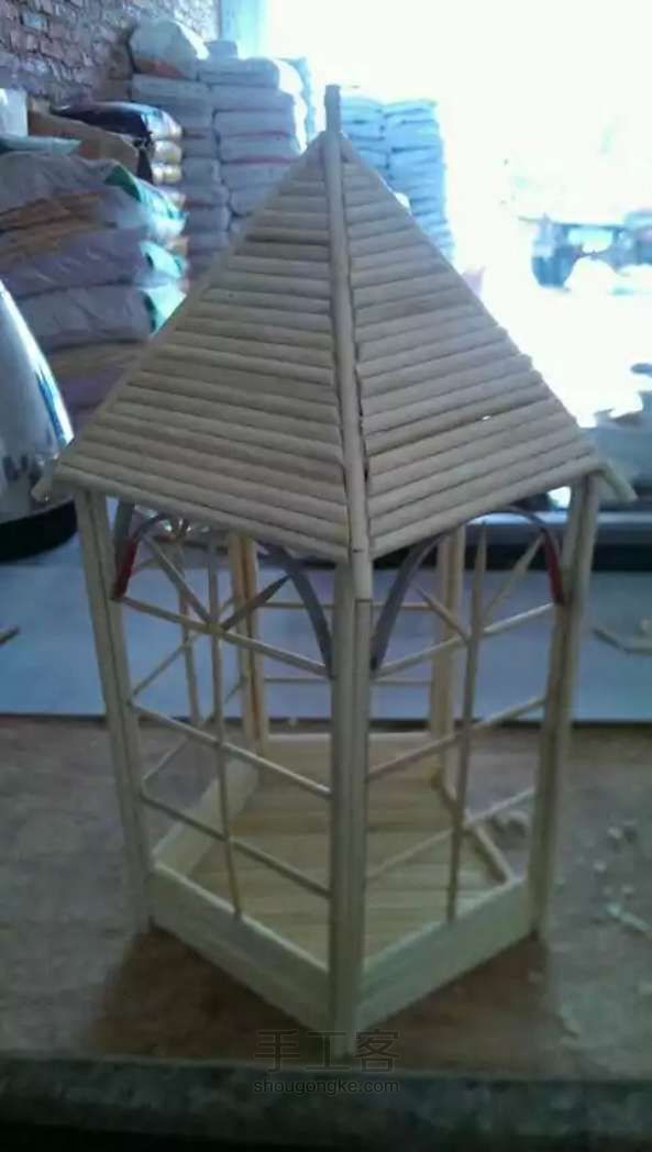 瞧瞧这DIY的竹制小房子 创意手工 第3步