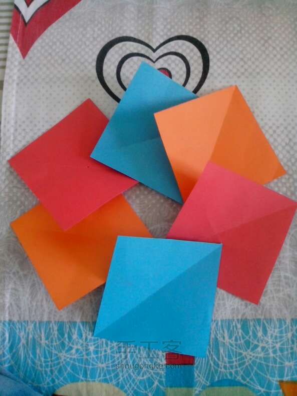 简单花球 折纸教程 第1步