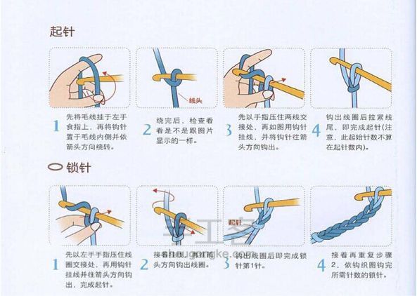 钩针基础教程 第3步