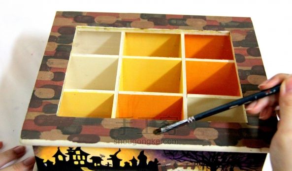 手绘创意木盒 制作教程 第94步