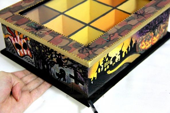 手绘创意木盒 制作教程 第100步