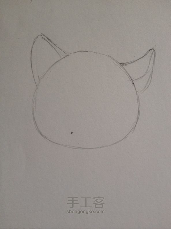 教你画甜甜私房猫～（＾ω＾） 第2步
