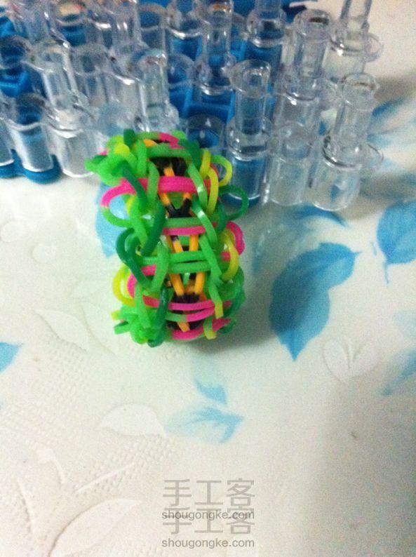 橡皮筋阶梯手链 彩虹织机