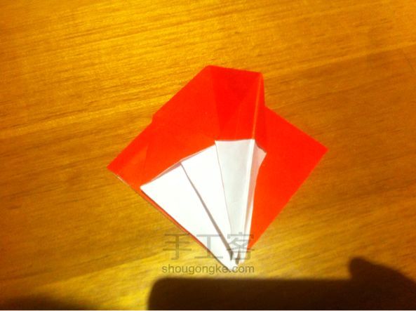 折纸爱心盒手工制作教程 第5步