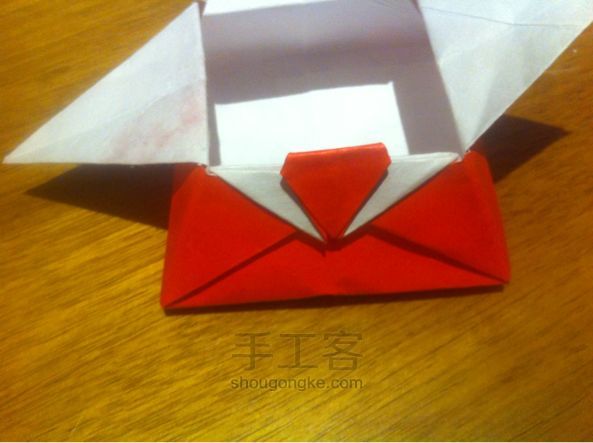 折纸爱心盒手工制作教程 第22步