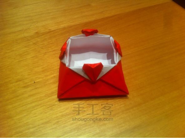 折纸爱心盒手工制作教程 第24步