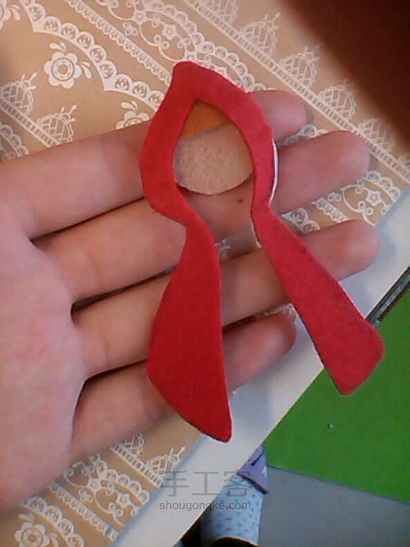 童话钱包-小红帽 手工diy 第4步