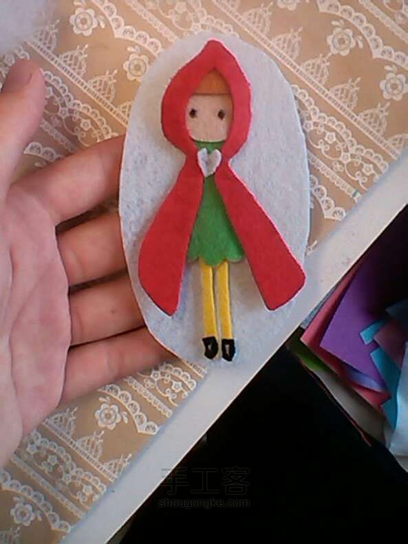 童话钱包-小红帽 手工diy 第13步