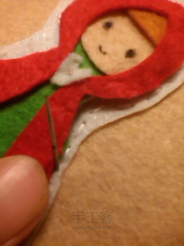 童话钱包-小红帽 手工diy 第14步