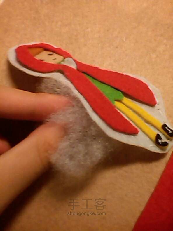 童话钱包-小红帽 手工diy 第16步