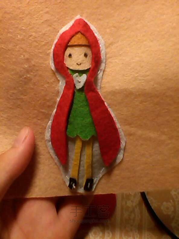 童话钱包-小红帽 手工diy 第17步