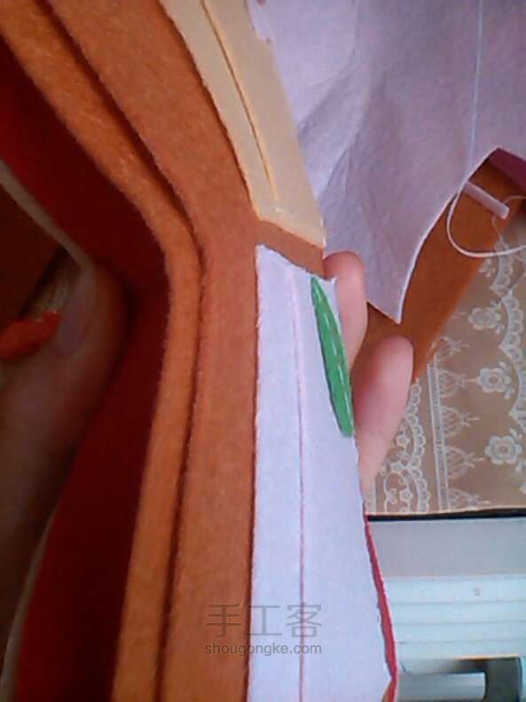 童话钱包-小红帽 手工diy 第33步
