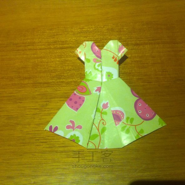 连衣裙折纸教程 第25步