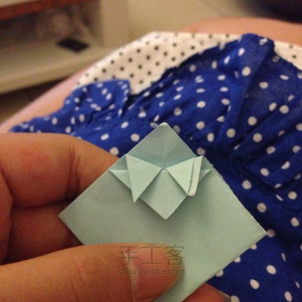 折纸 有点儿像初音的小姑娘  第13步