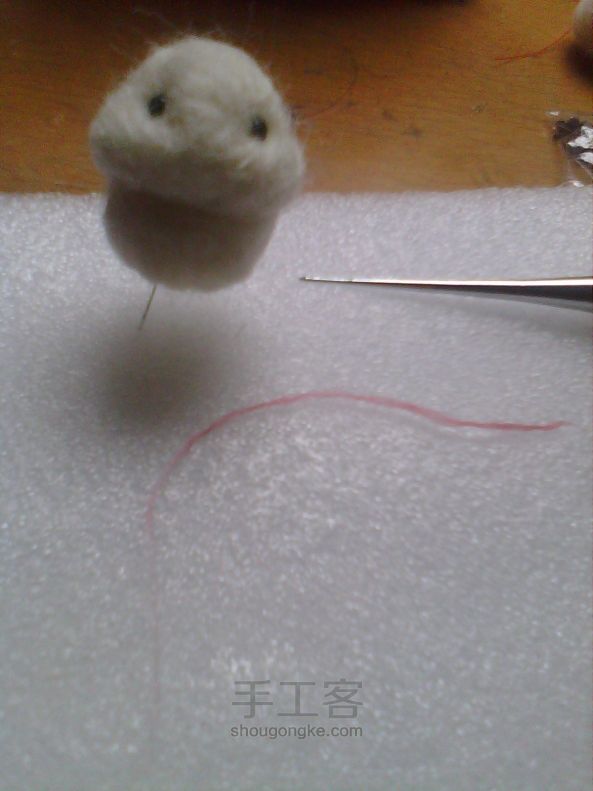 简单又可爱的羊毛毡仓鼠制作图解~ 第9步