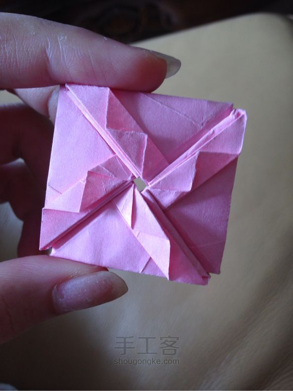 我来补充一下糖果盒折纸的拼接教程 第31步