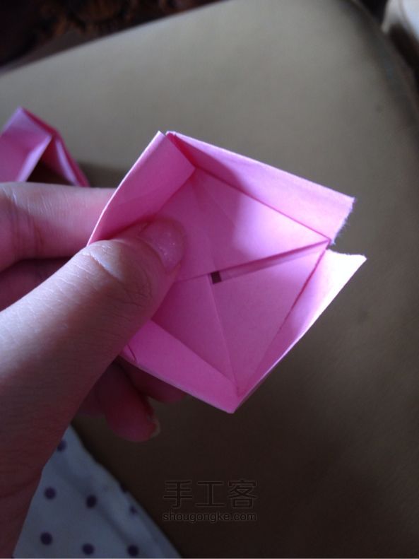 我来补充一下糖果盒折纸的拼接教程 第10步