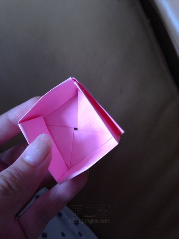 我来补充一下糖果盒折纸的拼接教程 第12步