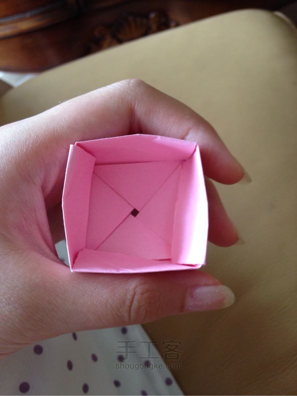 我来补充一下糖果盒折纸的拼接教程 第13步