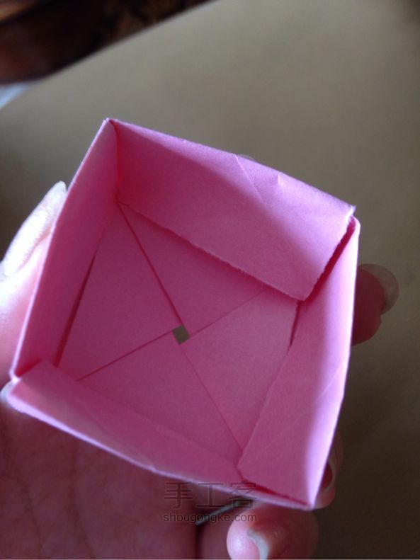 我来补充一下糖果盒折纸的拼接教程 第14步