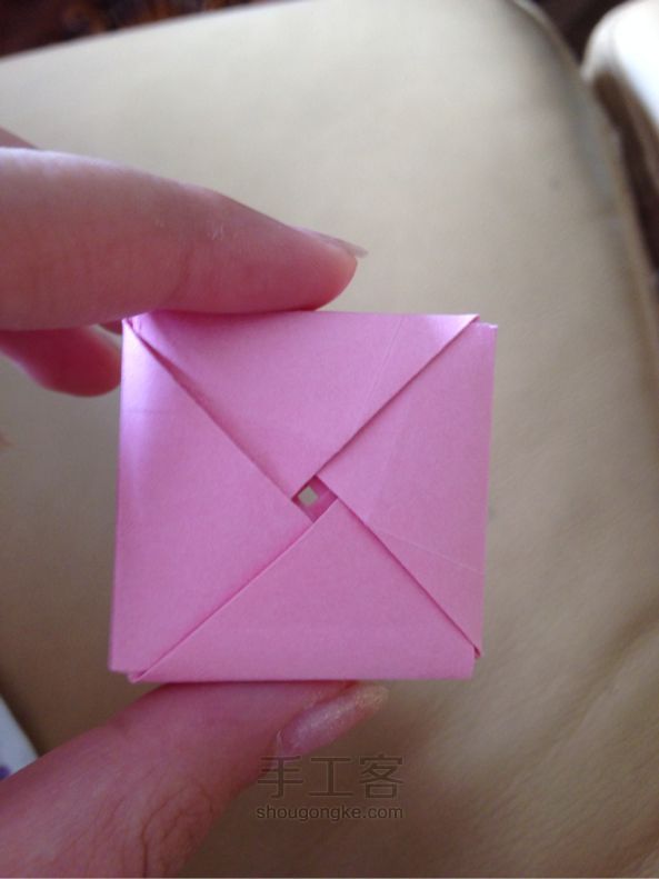 我来补充一下糖果盒折纸的拼接教程 第19步