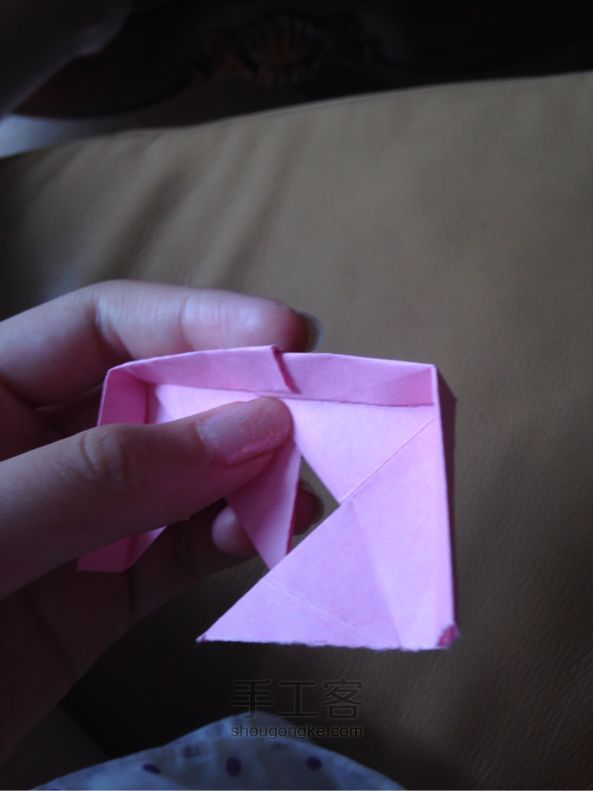 我来补充一下糖果盒折纸的拼接教程 第23步