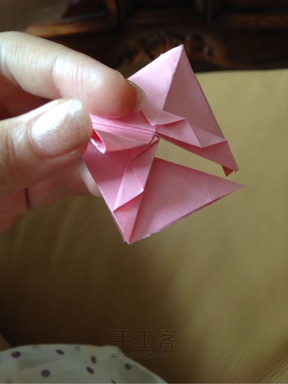 我来补充一下糖果盒折纸的拼接教程 第25步