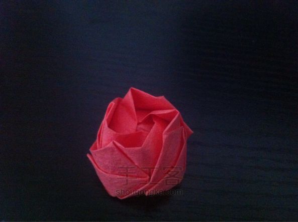 纸质玫瑰，永不凋零的花，见证爱情。折纸diy 第37步