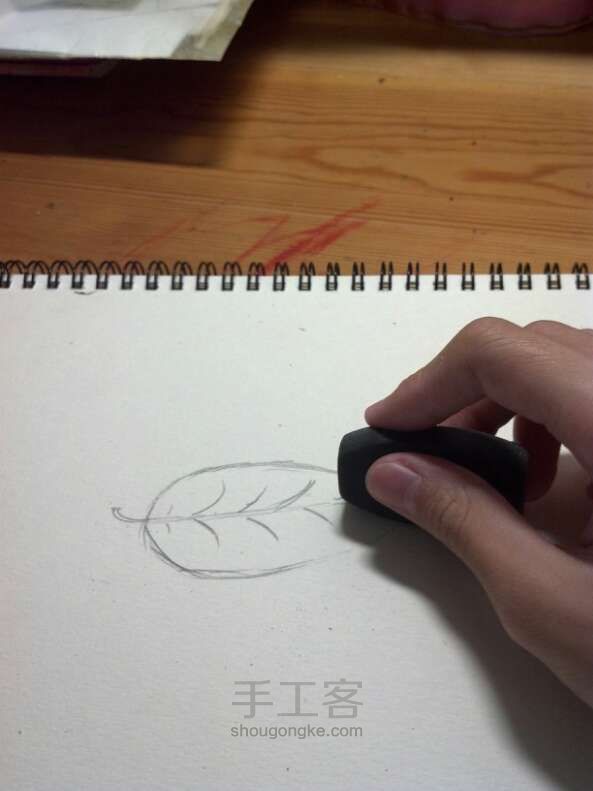 水溶性彩色铅笔•手绘树叶 第5步