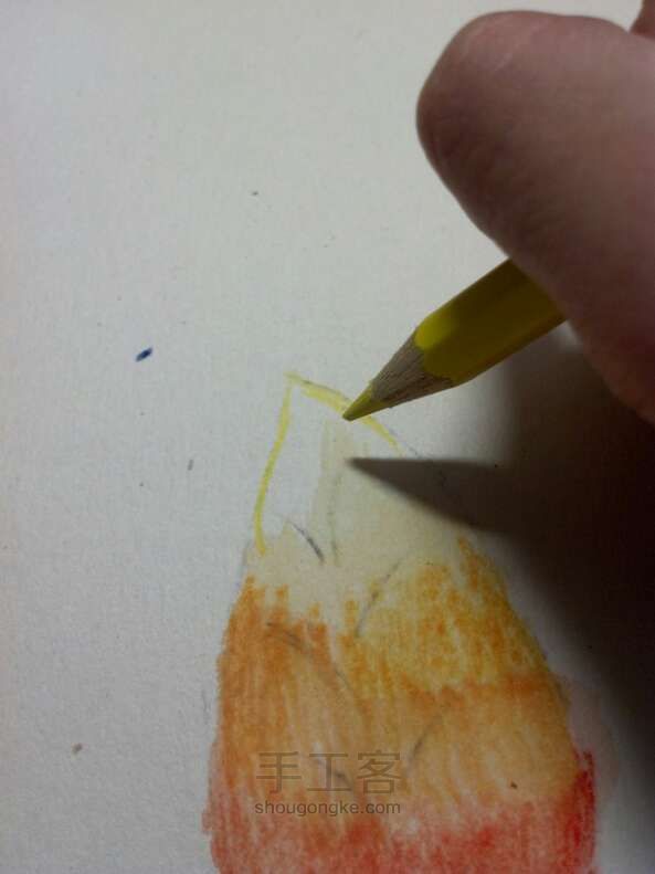 水溶性彩色铅笔•手绘树叶 第21步
