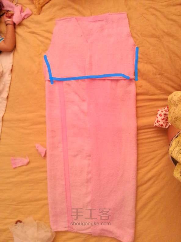 旧物改造睡袋 布艺diy教程 第3步