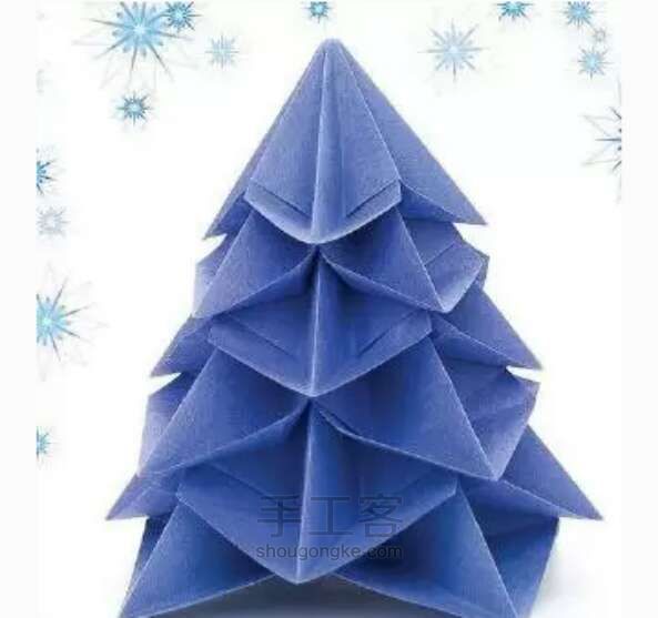 折纸圣诞树大全 第1步