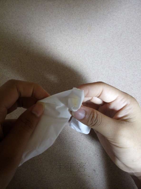 纸巾玫瑰折叠方法 第11步