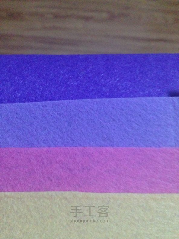 粉紫钱包👛～不织布diy 第1步