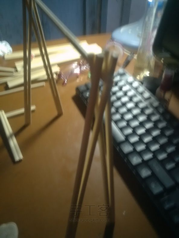 旧物改造 筷子做的小秋千 第1步