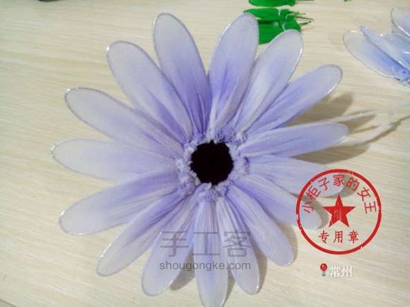 DIY～丝网花教程～非洲菊 第17步