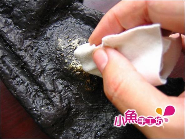 小鱼手工坊：把复活岛石像搬回家～DIY粘土手工教程 第9步