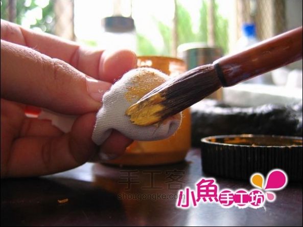 小鱼手工坊：把复活岛石像搬回家～DIY粘土手工教程 第8步