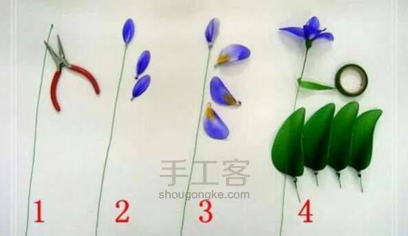 爱丽丝   丝网花DIY手工教程 第4步