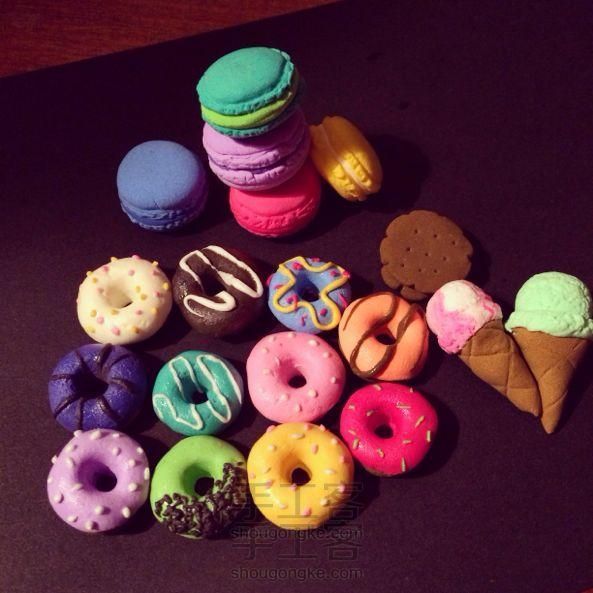 粘土甜甜圈手工制作教程
