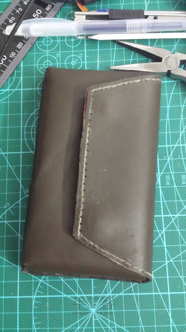 为爸爸设计一个简易腰包--小白手缝皮包过程 第2步