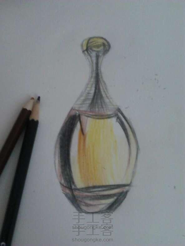 彩铅·Dior香水瓶