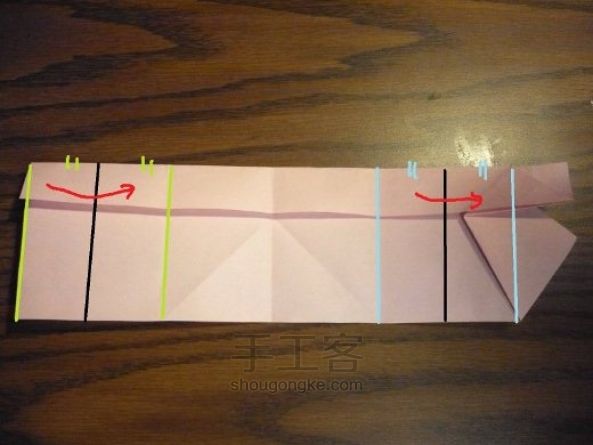 纸心形盒子教程 第25步