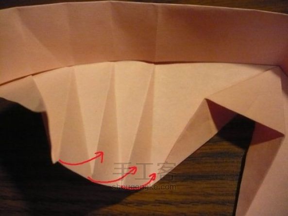 纸心形盒子教程 第42步