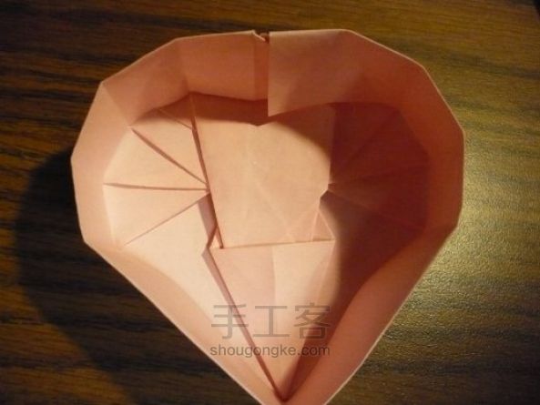 纸心形盒子教程 第48步
