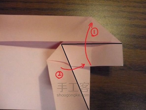 纸心形盒子教程 第60步